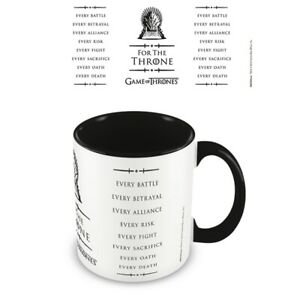 For The Throne (Black Coloured Inner Mug) - Game of Thrones - Merchandise - GAME OF THRONES - 5051265849854 - 
