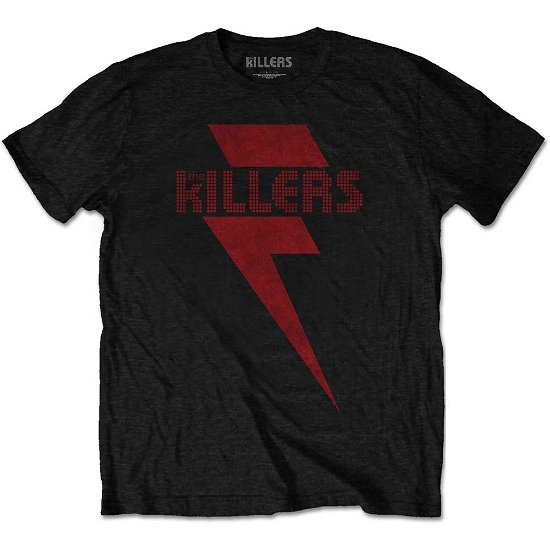 Cover for Killers - The · The Killers Unisex T-Shirt: Red Bolt (T-shirt) [size S] [Black - Unisex edition]