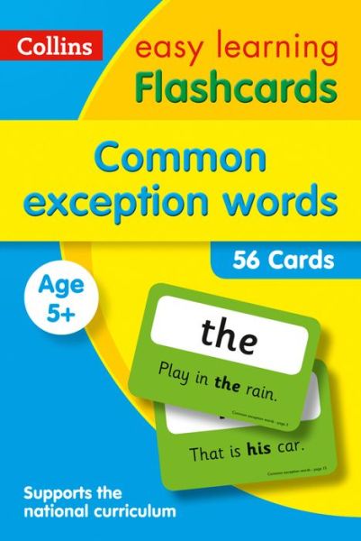 Cover for Collins Easy Learning · Common Exception Words Flashcards: Ideal for Home Learning - Collins Easy Learning KS1 (Oracle cards/tarot c) (2019)