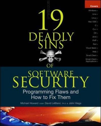 Cover for Michael Howard · 19 Deadly Sins of Software Security (Paperback Book) [Ed edition] (2005)