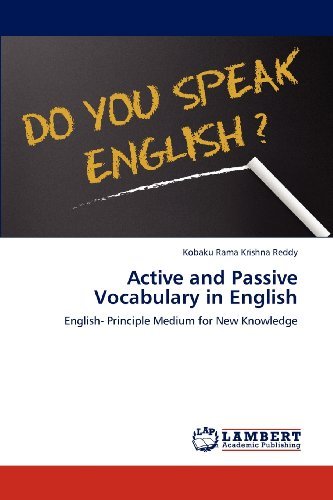Cover for Kobaku Rama Krishna Reddy · Active and Passive Vocabulary in English: English- Principle Medium for New Knowledge (Paperback Book) (2012)