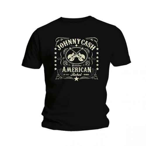 Johnny Cash Unisex T-Shirt: American Rebel - Johnny Cash - Produtos - BravadoÂ  - 5023209683855 - 