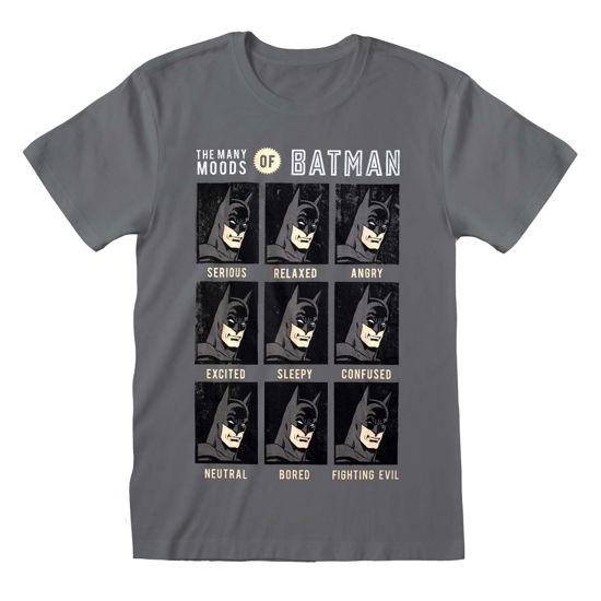 Dc Batman - Many Moods Of Batman T Shirt - Batman - Mercancía - BATMAN - 5055910344855 - 1 de mayo de 2024