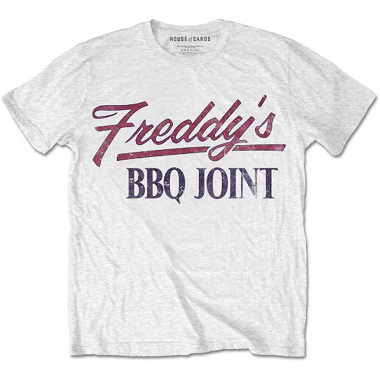 Cover for House Of Cards · House Of Cards Unisex T-Shirt: Freddys BBQ (CLOTHES) [size S] [White - Unisex edition]