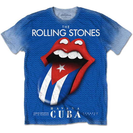 Cover for The Rolling Stones · Rolling Stones (The): Havana Cuba (T-Shirt Unisex Tg. M) (N/A) [size M] [Sublimated,White - Unisex edition]