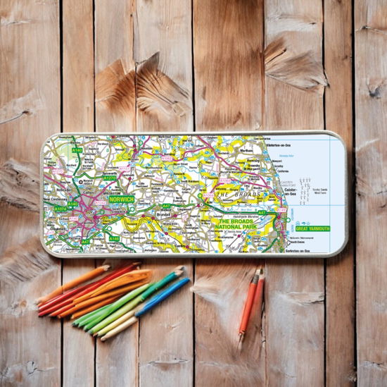Cover for OS Map Metal Pencil Tin - The Broads (MERCH) (2025)