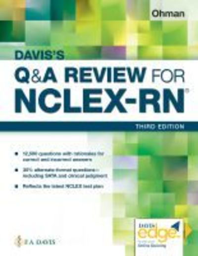 Cover for Kathleen A. Ohman · Davis's Q&amp;A Review for NCLEX-RN® (Paperback Book) [3 Revised edition] (2019)