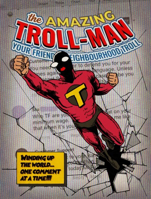 Cover for Wesley Metcalfe · The Amazing Troll-man: Winding up the world...one comment at a time! (Paperback Book) (2021)
