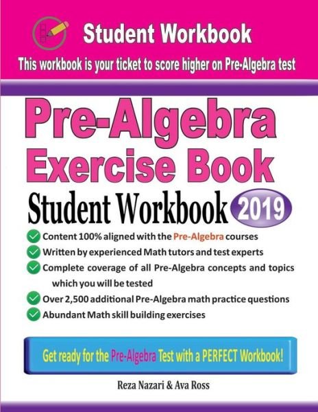Cover for Ava Ross · Pre-Algebra Exercise Book (Paperback Book) (2019)