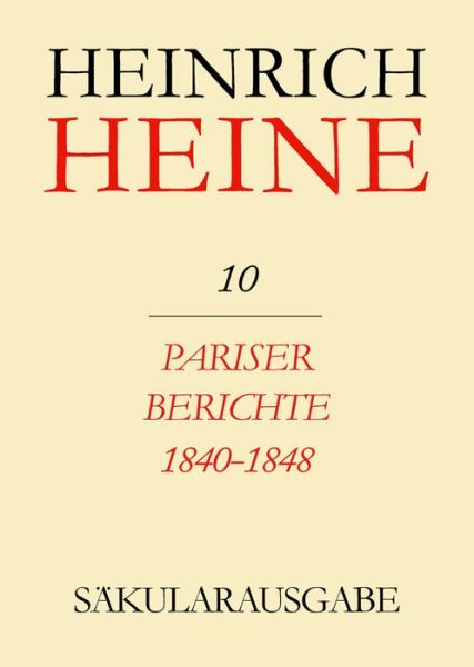 Cover for H. Heine · Heine-Säkularausg.10 (Buch) (1979)