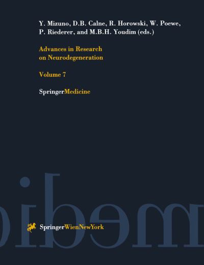 Cover for Advances in Research on Neurodegeneration: Volume 7 (Hardcover Book) [2000 edition] (2000)
