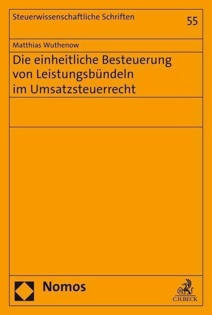 Cover for Wuthenow · Die einheitliche Besteuerung v (Book) (2016)