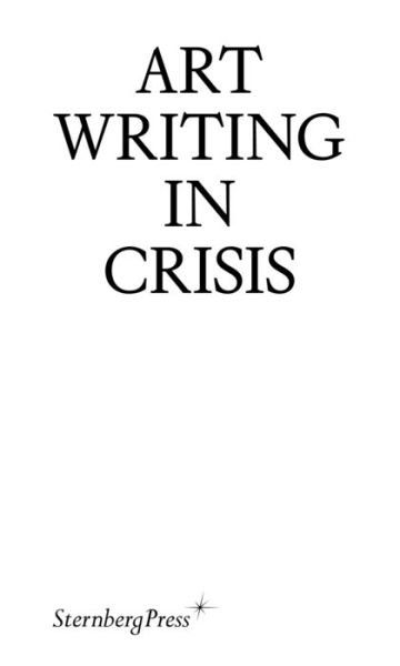 Cover for Brad Haylock · Art Writing in Crisis (Paperback Book) (2021)