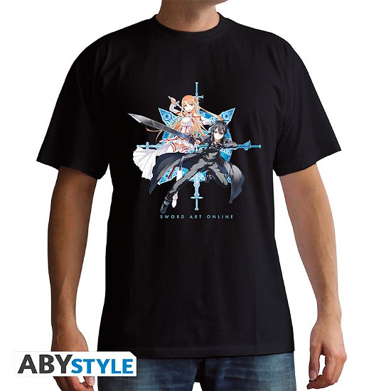 SWORD ART ONLINE - Tshirt Kirito & Asuna man SS - T-Shirt Männer - Fanituote - ABYstyle - 3665361067856 - torstai 7. helmikuuta 2019