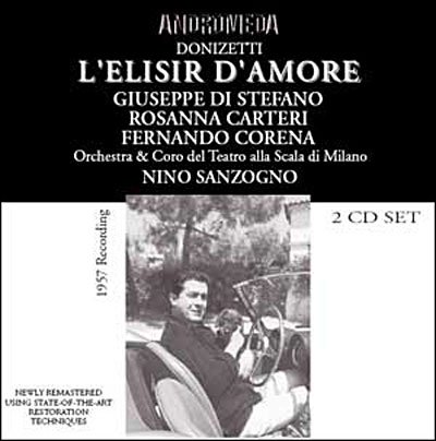 Cover for Di Stefano Giuseppe Carteri Rosanna Corena Fernando · Donizetti: Lelsiri Damore (CD) (2007)