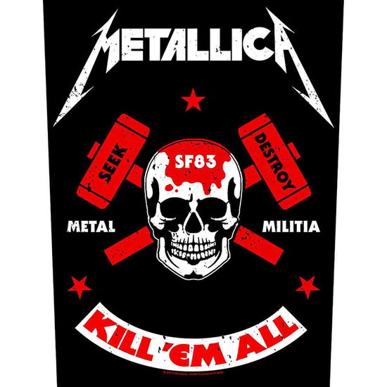 Cover for Metallica · Metal Militia (Backpatch) (Patch) [Black edition] (2020)