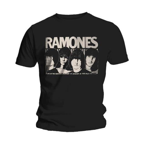 Ramones Unisex T-Shirt: Odeon Poster - Ramones - Produtos - Merch Traffic - 5055979971856 - 