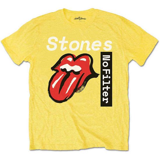 The Rolling Stones Kids T-Shirt: No Filter Text (Soft Hand Inks) (3-4 Years) - The Rolling Stones - Produtos -  - 5056368628856 - 