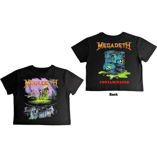 Megadeth · Megadeth Ladies Crop Top: Contaminated (Back Print) (CLOTHES) [size XS] (2024)