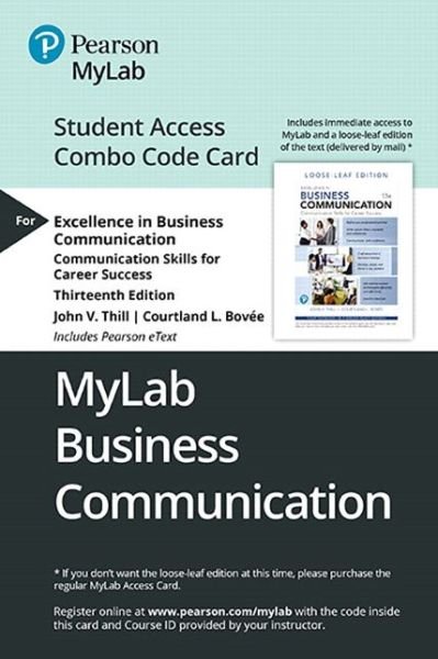 Cover for John Thill · MyLab Business Communication with Pearson eText -- Combo Access Card -- for Excellence in Business Communication (Print) (2019)