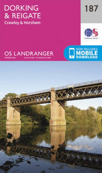 Cover for Ordnance Survey · Dorking, Reigate &amp; Crawley - OS Landranger Map (Landkart) [February 2016 edition] (2016)