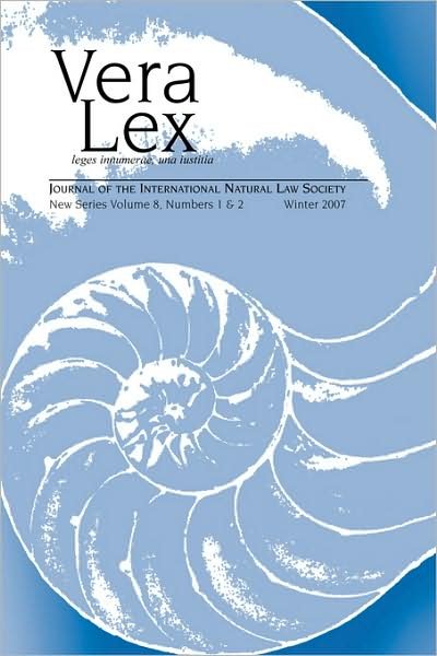 Vera Lex Volume 8 - Robert Chapman - Bücher - Pace University Press - 9780944473856 - 21. Dezember 2007