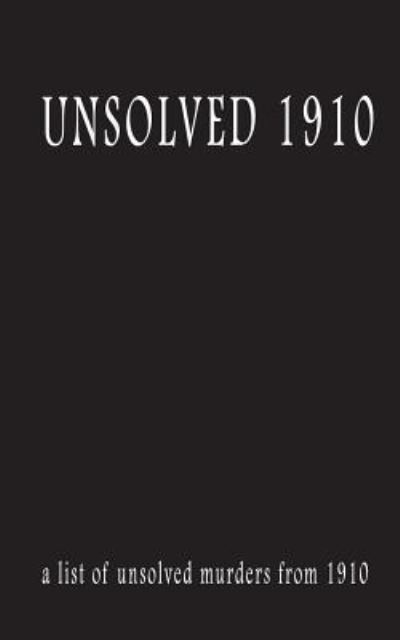 Cover for Pat Finn · Unsolved 1910 (Paperback Book) (2016)