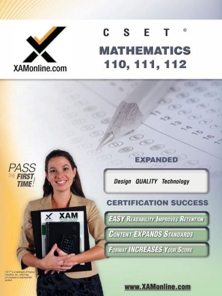 Cover for Sharon Wynne · Cset Mathematics 110, 111, 112: Teacher Certification Exam (Paperback Bog) (2008)