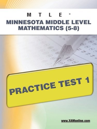 Cover for Sharon Wynne · Mtle Minnesota Middle Level Mathematics (5-8) Practice Test 1 (Paperback Book) [Csm edition] (2011)