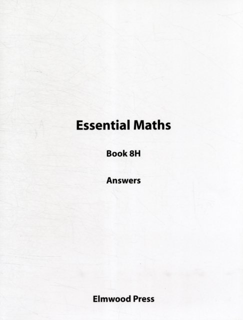 Cover for David Rayner · Essential Maths 8H Answers - Essential Maths (Taschenbuch) (2009)