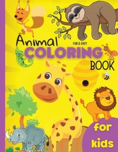Cover for Bas McSerban · Fun&amp;easy Animal Coloring Book for Kids (Paperback Book) (2021)