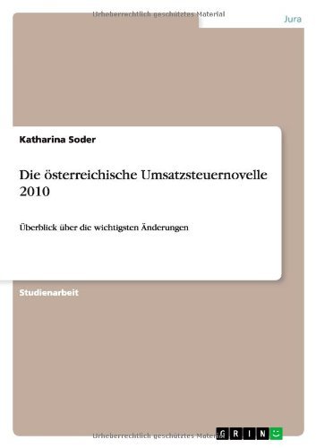 Cover for Soder · Die österreichische Umsatzsteuern (Book) [German edition] (2010)