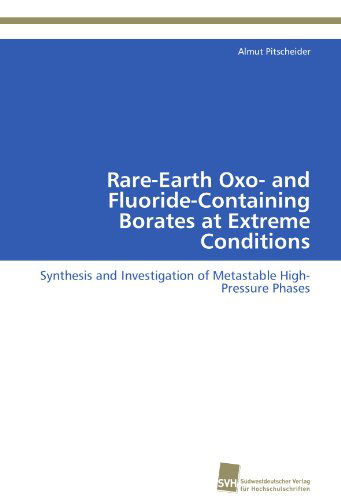 Cover for Almut Pitscheider · Rare-earth Oxo- and Fluoride-containing Borates at Extreme Conditions: Synthesis and Investigation of Metastable High-pressure Phases (Paperback Book) (2011)
