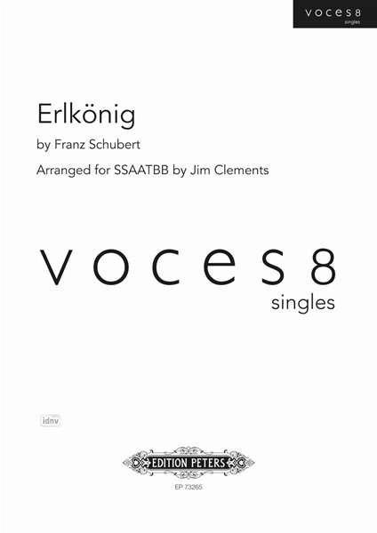 Cover for Franz Schubert · Erlknig Mixed Voice Choir - Voces8 Singles Series (Taschenbuch) (2020)