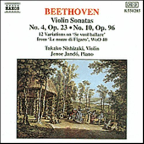 Cover for Nisnizaki,takako / Jando,jenö · BEETHOVEN: Violin Sonatas 4&amp;10 (CD) (1993)