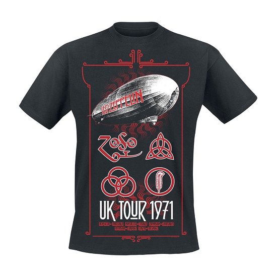 Cover for Led Zeppelin · UK Tour 1971 (T-shirt) [size L] [Black - Unisex edition] (2018)