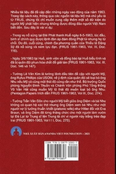 Cover for Tam Dieu · Viet Nam 1963 - Tai Lieu Mat Cua My (Pocketbok) [Large type / large print edition] (2021)