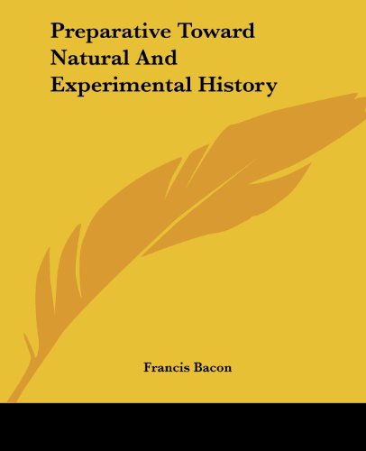 Cover for Francis Bacon · Preparative Toward Natural and Experimental History (Paperback Bog) (2004)