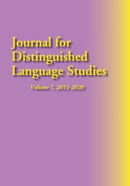 Cover for Zhou Yalun · Journal for Distinguished Language Studies, Vol. 7, 2011-2020 (Pocketbok) (2021)