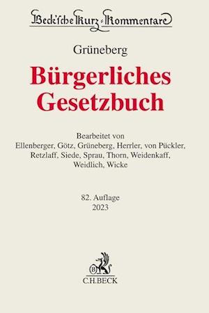 Cover for Beck C. H. · Bürgerliches Gesetzbuch (Hardcover Book) (2022)