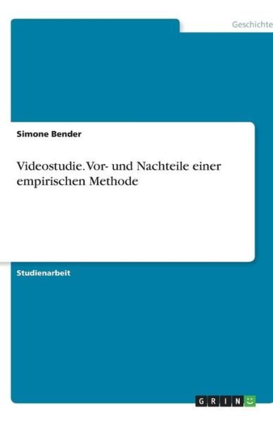 Cover for Bender · Videostudie (Book) [German edition] (2013)