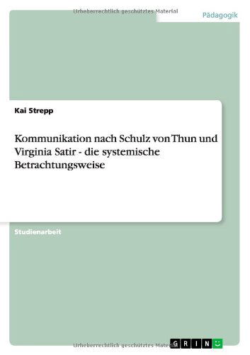 Cover for Kai Strepp · Kommunikation nach Schulz von Thun und (Book) [German edition] (2011)