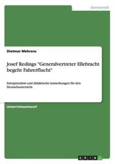 Cover for Mehrens · Josef Redings &quot;Generalvertreter (Book) (2013)