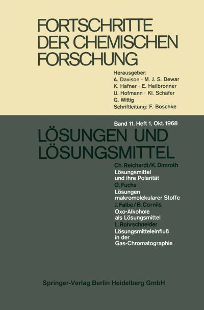 Cover for F. G. Fischer · Fortschritte der chemischen Forschung - Topics in Current Chemistry (Paperback Book) (1968)