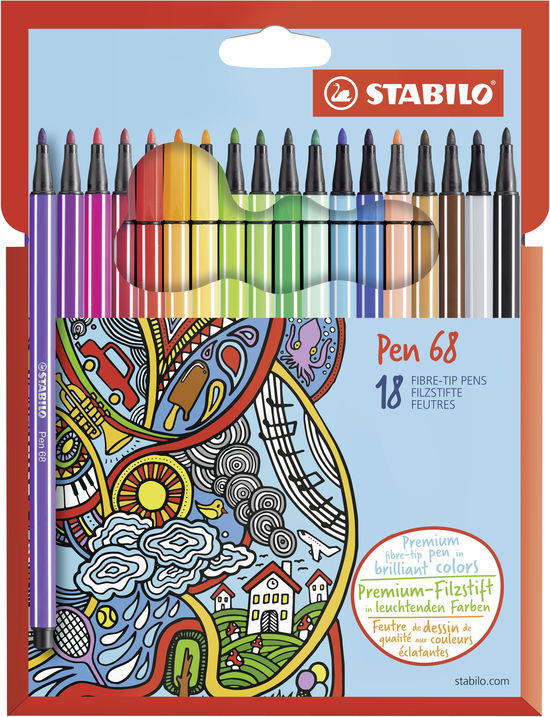Cover for 18 STABILO Pen 68 Filzstifte farbsort... (MERCH)
