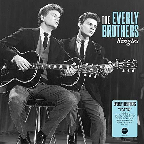 Cover for Everly Brothers · Singles (Blue Vinyl) (LP) [Coloured, High quality edition] (2020)