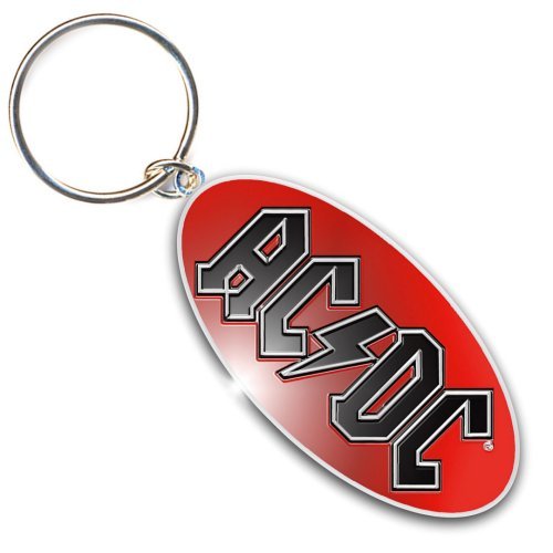 AC/DC Keychain: Logo (Enamel In-fill) - AC/DC - Produtos - AMBROSIANA - 5055295336858 - 24 de outubro de 2014