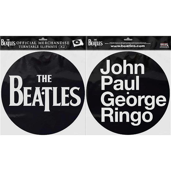 The Beatles Turntable Slipmat Set: Drop T Logo & JPGR - The Beatles - Audio & HiFi - ROCK OFF - 5055339788858 - 