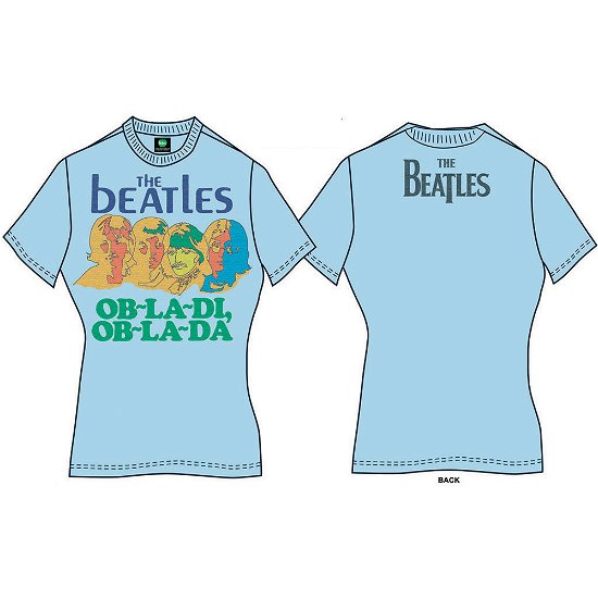 The Beatles Ladies T-Shirt: Vintage Ob La Di (Back Print) - The Beatles - Marchandise -  - 5056170607858 - 