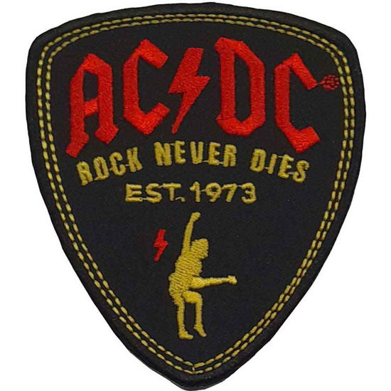 AC/DC Standard Woven Patch: Plectrum - AC/DC - Marchandise -  - 5056368695858 - 